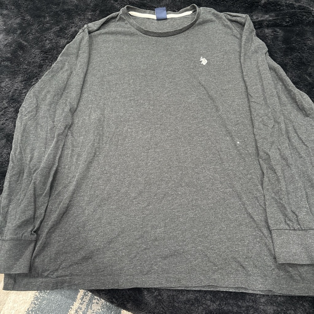 U.S. Polo Assn. Charcoal Long Sleeve Tee